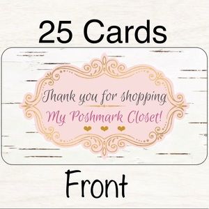 POSHER FAVORITE ⭐️25 Poshmark Closet Thank you cards - premium,  glossy finish
